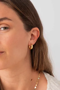 PENDIENTES BABARI (16MM) BAÑADOS EN ORO