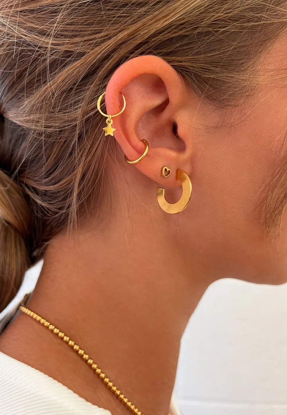 PENDIENTES BALUN (20MM) BAÑADOS EN ORO