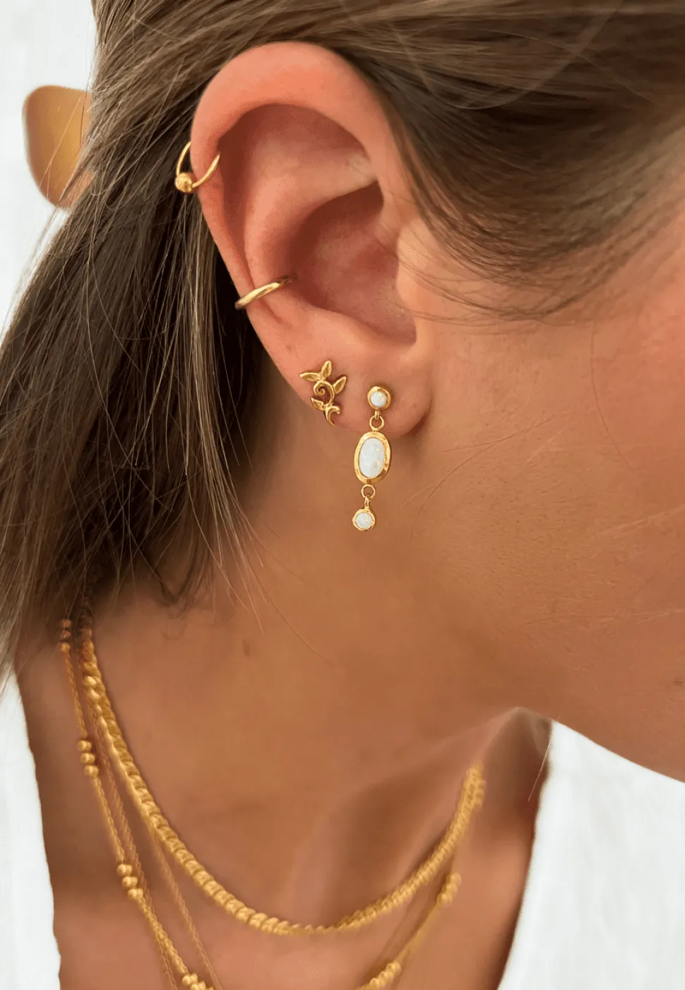 PENDIENTES CHAD BAÑADOS EN ORO