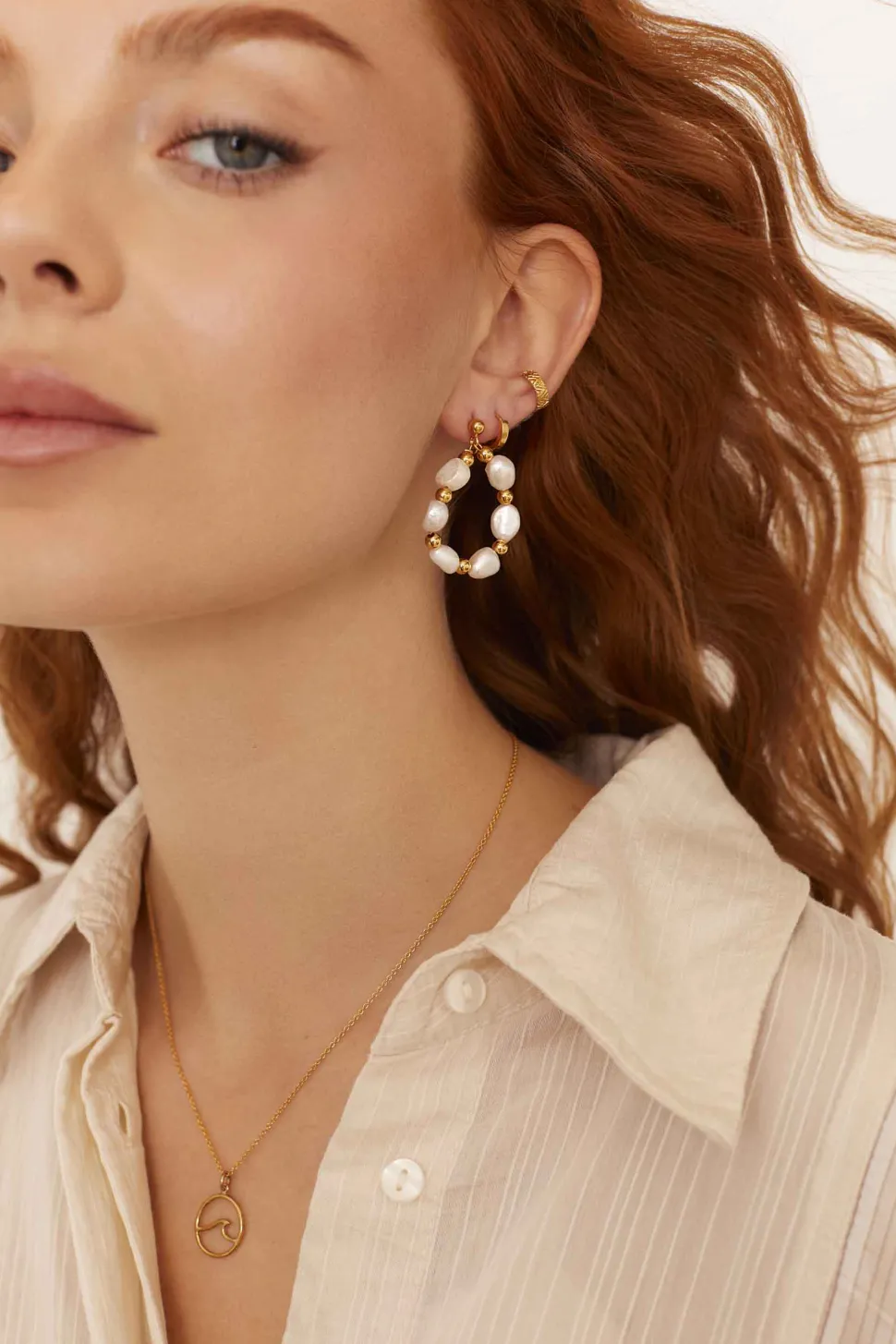 PENDIENTES CHITRA BAÑADOS EN ORO