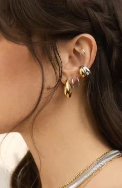 PENDIENTES DERGH (20MM) BAÑADOS EN ORO