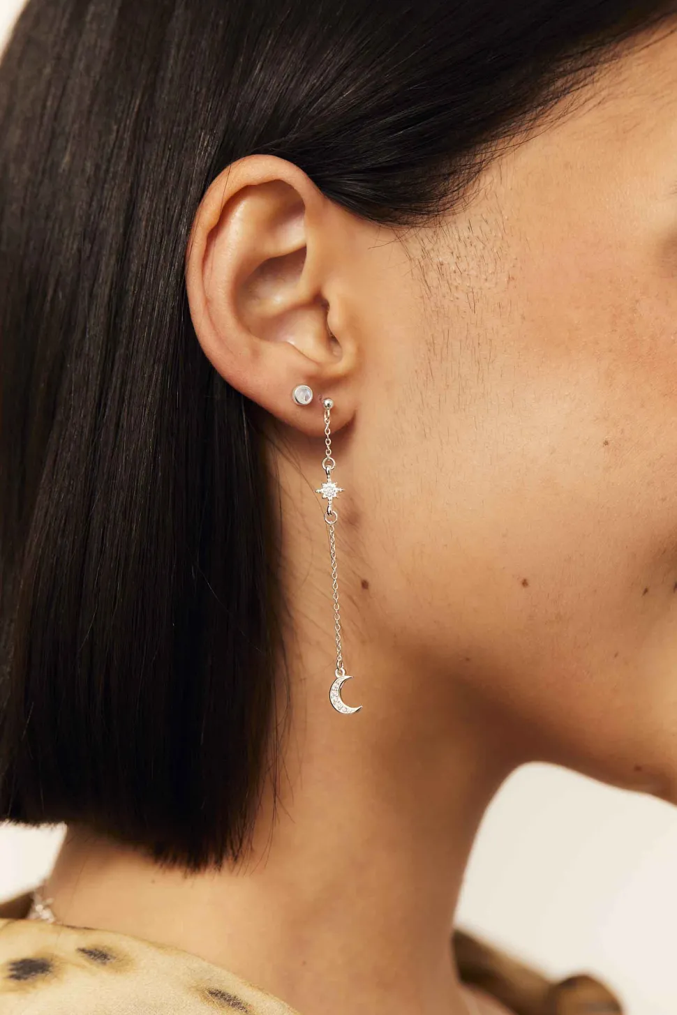 PENDIENTES FIROZA PIEDRA LUNA