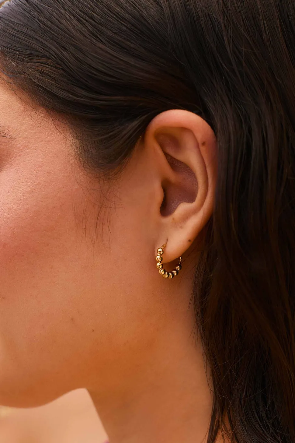 PENDIENTES GEND (14MM) BAÑADOS EN ORO