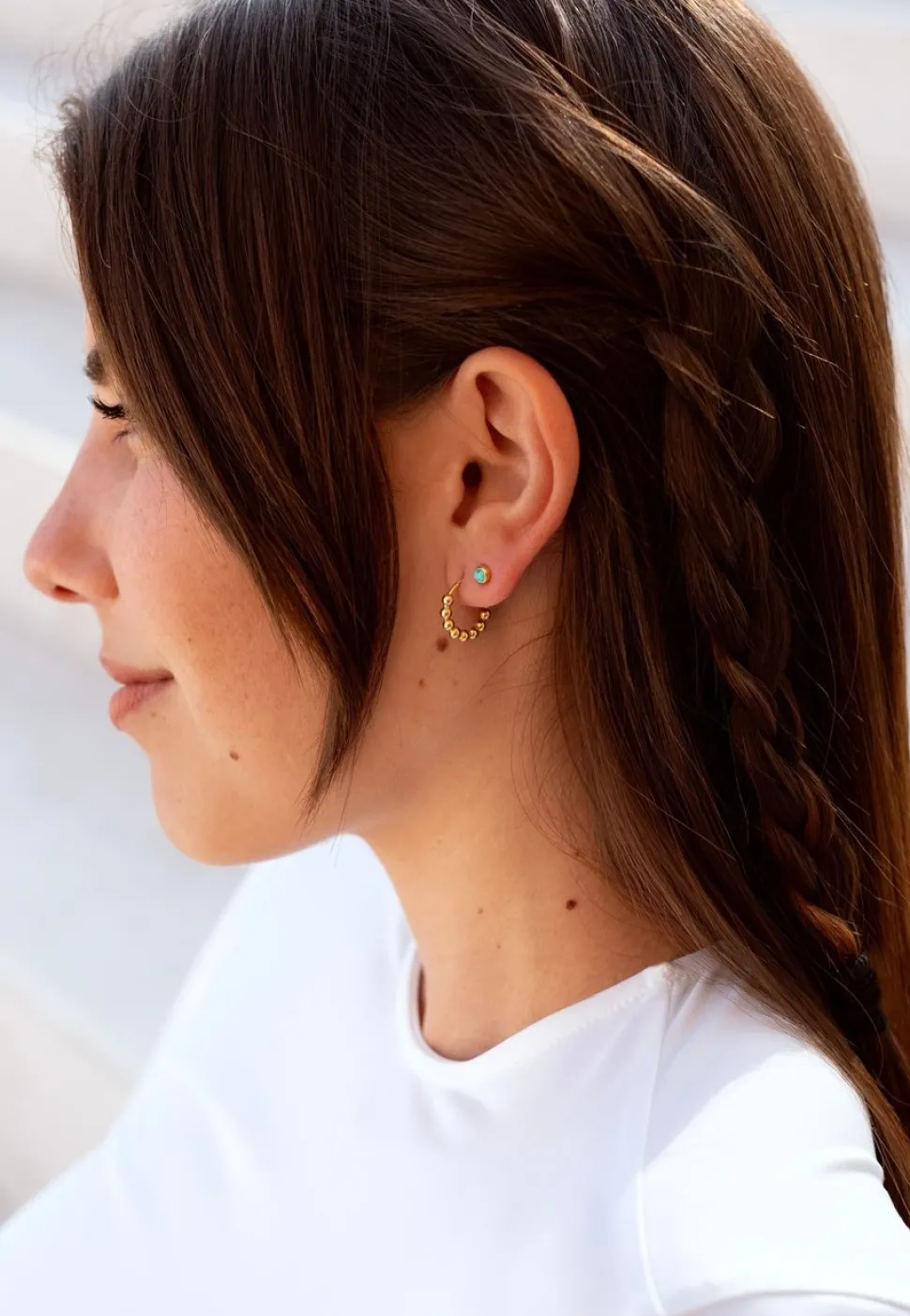 PENDIENTES GEND (14MM) BAÑADOS EN ORO