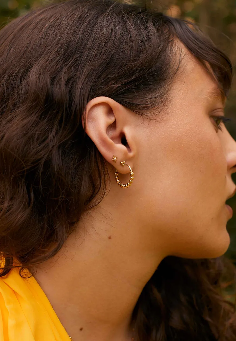 PENDIENTES GEND (18MM) BAÑADOS EN ORO