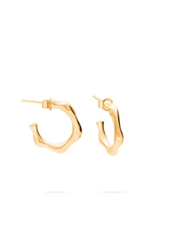 PENDIENTES GUNA (14MM) BAÑADOS EN ORO