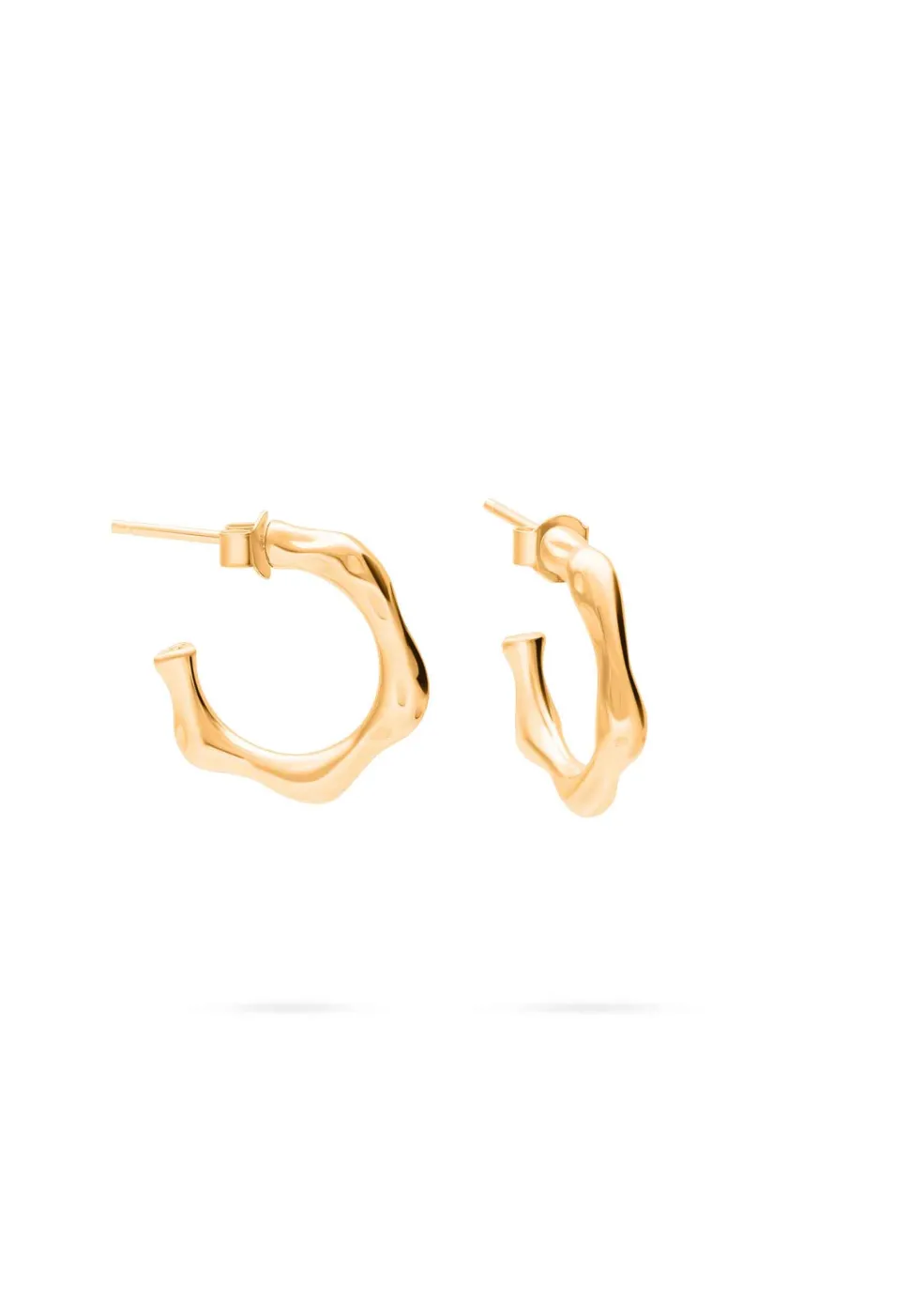 PENDIENTES GUNA (14MM) BAÑADOS EN ORO