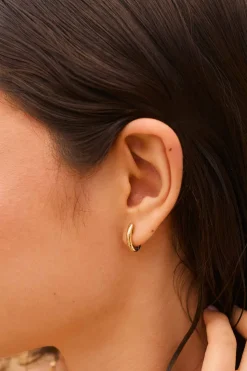 PENDIENTES IDRIS BAÑADOS EN ORO