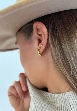 PENDIENTES IDRIS BAÑADOS EN ORO