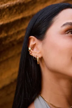 PENDIENTES JAIVIK (20MM) BAÑADOS EN ORO