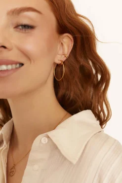 PENDIENTES JIVANA (30MM) BAÑADOS EN ORO
