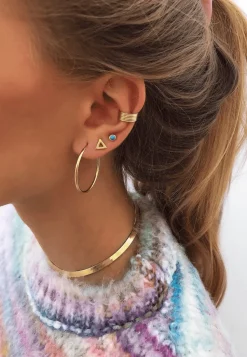 PENDIENTES JIVANA (30MM) BAÑADOS EN ORO