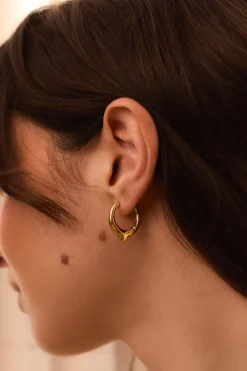 PENDIENTES KARARA (13MM) BAÑADOS EN ORO