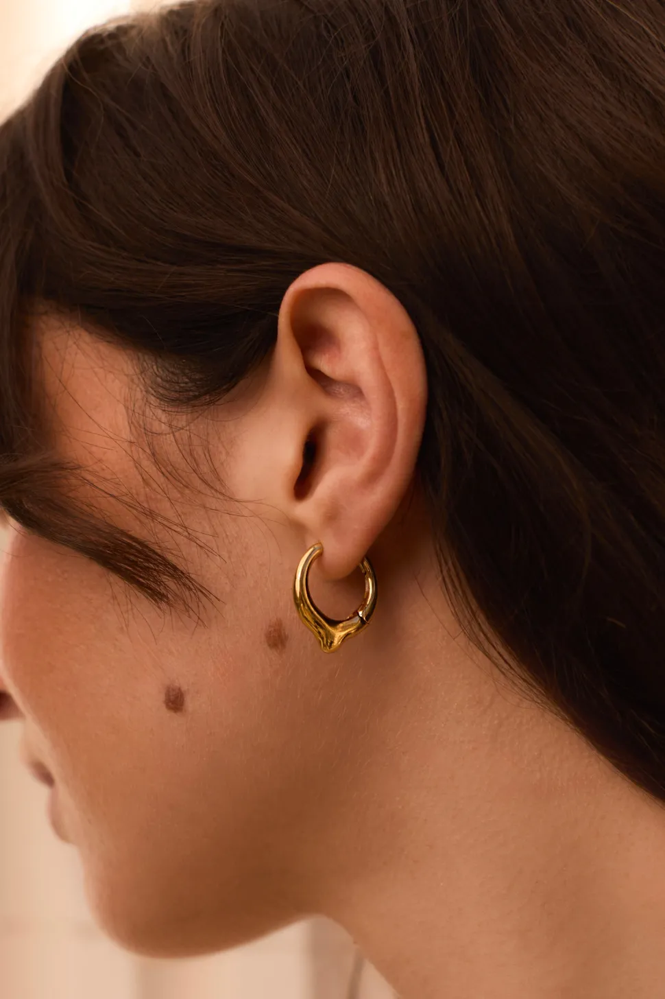PENDIENTES KARARA (13MM) BAÑADOS EN ORO