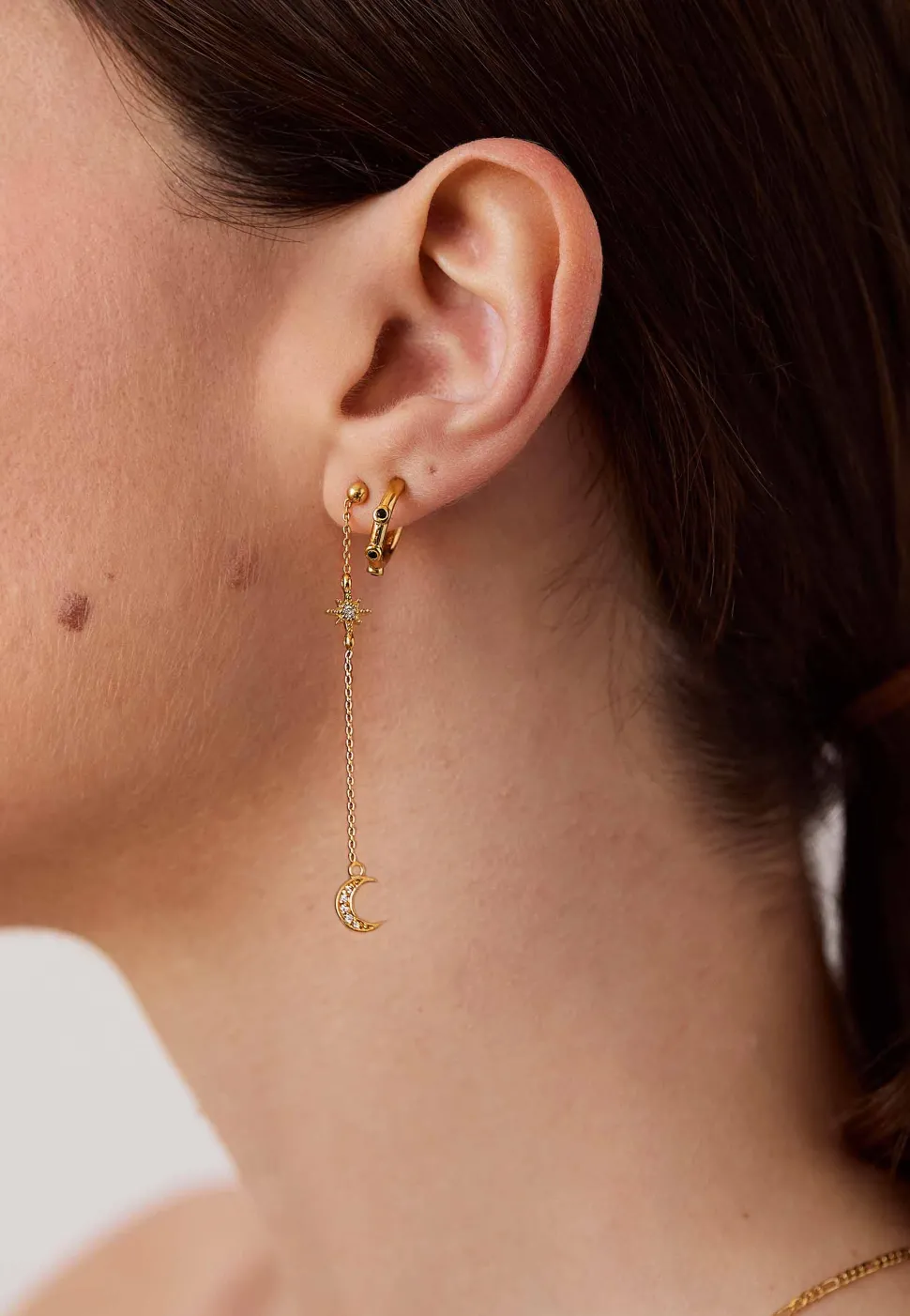 PENDIENTES LILAVATI BAÑADOS EN ORO