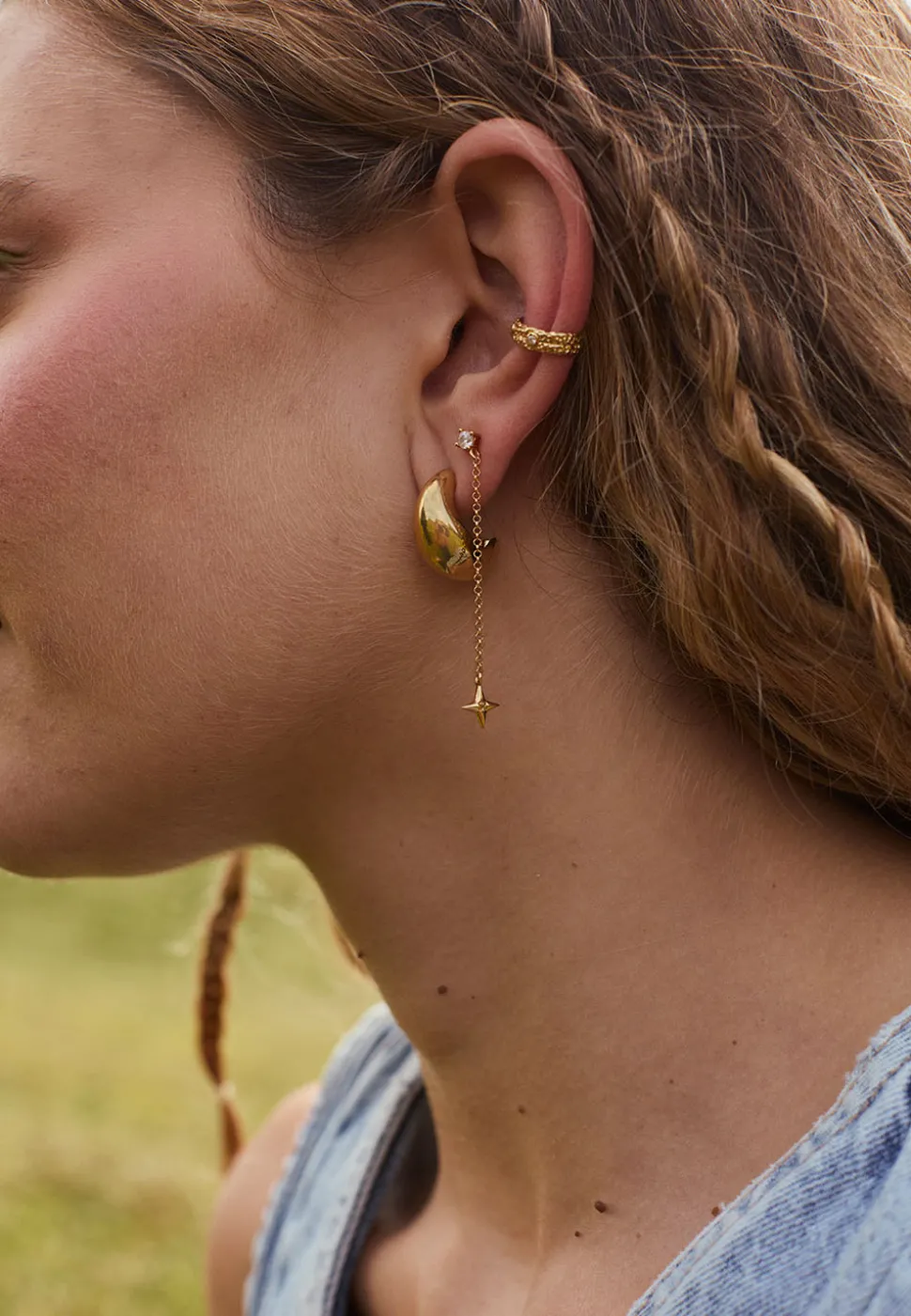 PENDIENTES MAHANT BAÑADOS EN ORO