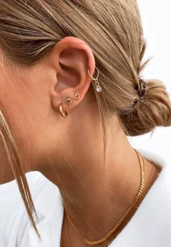 PENDIENTES MAYUR BAÑADOS EN ORO