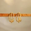 PENDIENTES MUNRU (25MM) BAÑADOS EN ORO