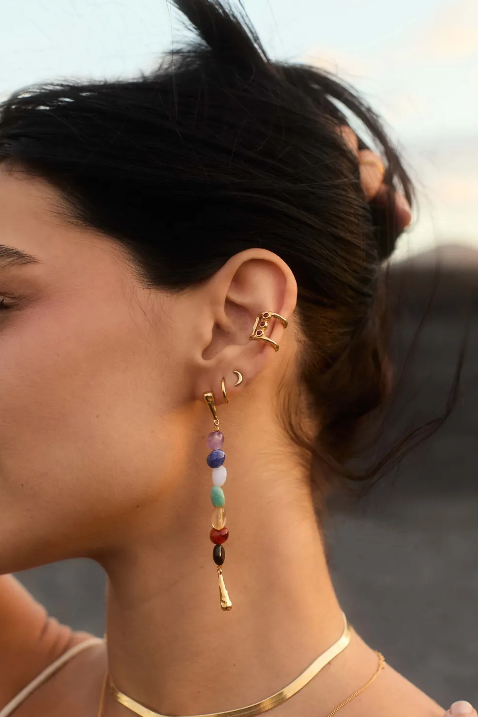PENDIENTES NADIS BAÑADOS EN ORO