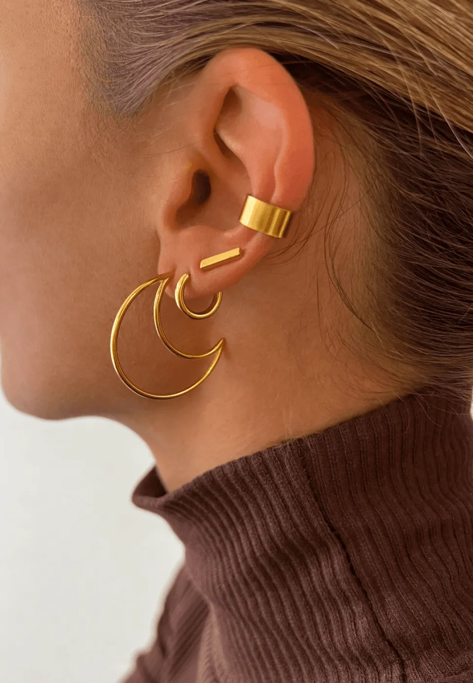 PENDIENTES NIRUT BAÑADOS EN ORO