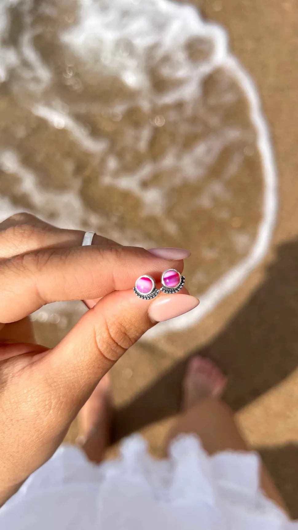 PENDIENTES RAGA AGATA FUCSIA