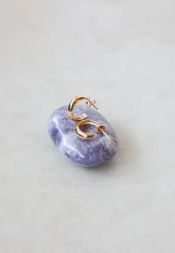PENDIENTES RAHASY (16MM) BAÑADOS EN ORO