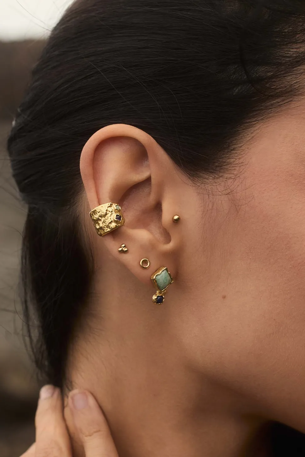 PENDIENTES RASATAL BAÑADOS EN ORO