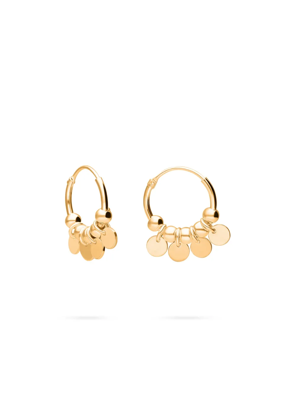 PENDIENTES REVA (14MM) BAÑADOS EN ORO