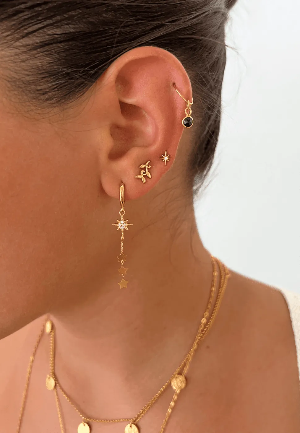 PENDIENTES SHARMILA (10MM) BAÑADOS EN ORO