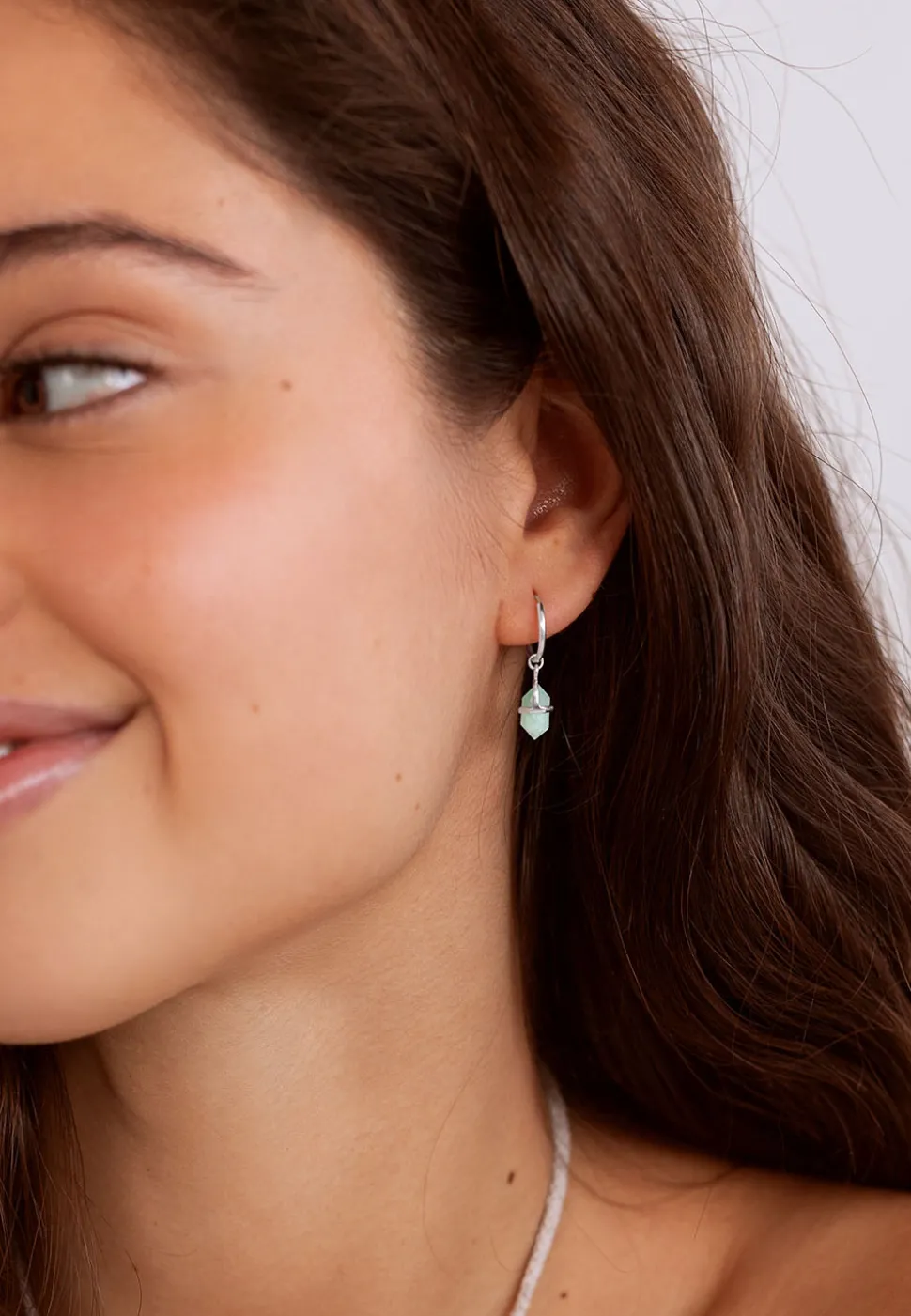 PENDIENTES SURYA AMAZONITA (12MM)