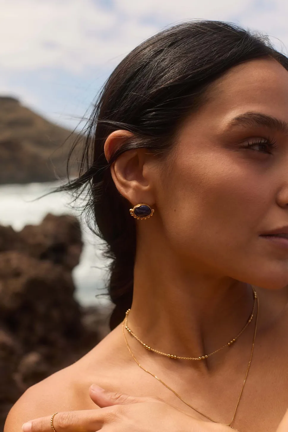 PENDIENTES TEKA BAÑADOS EN ORO