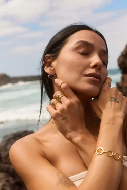 PENDIENTES TEKA BAÑADOS EN ORO