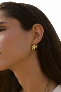 PENDIENTES TESARA BAÑADO EN ORO