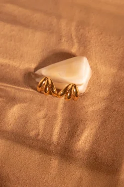 PENDIENTES TESARA BAÑADO EN ORO
