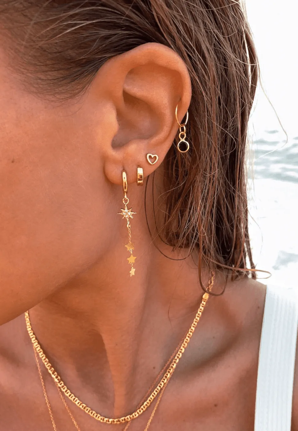 PENDIENTES YOOM BAÑADOS EN ORO