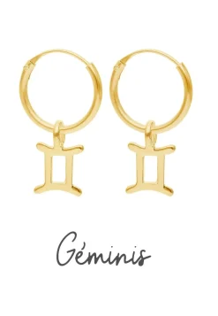 PENDIENTES ZODIACO (12MM) BAÑADOS EN ORO