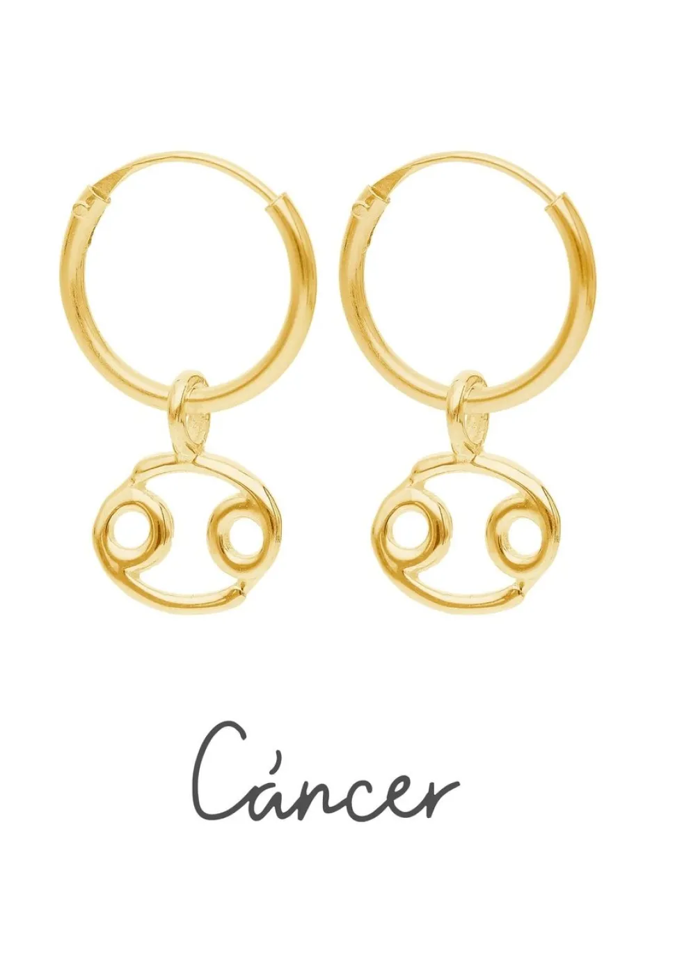 PENDIENTES ZODIACO (12MM) BAÑADOS EN ORO