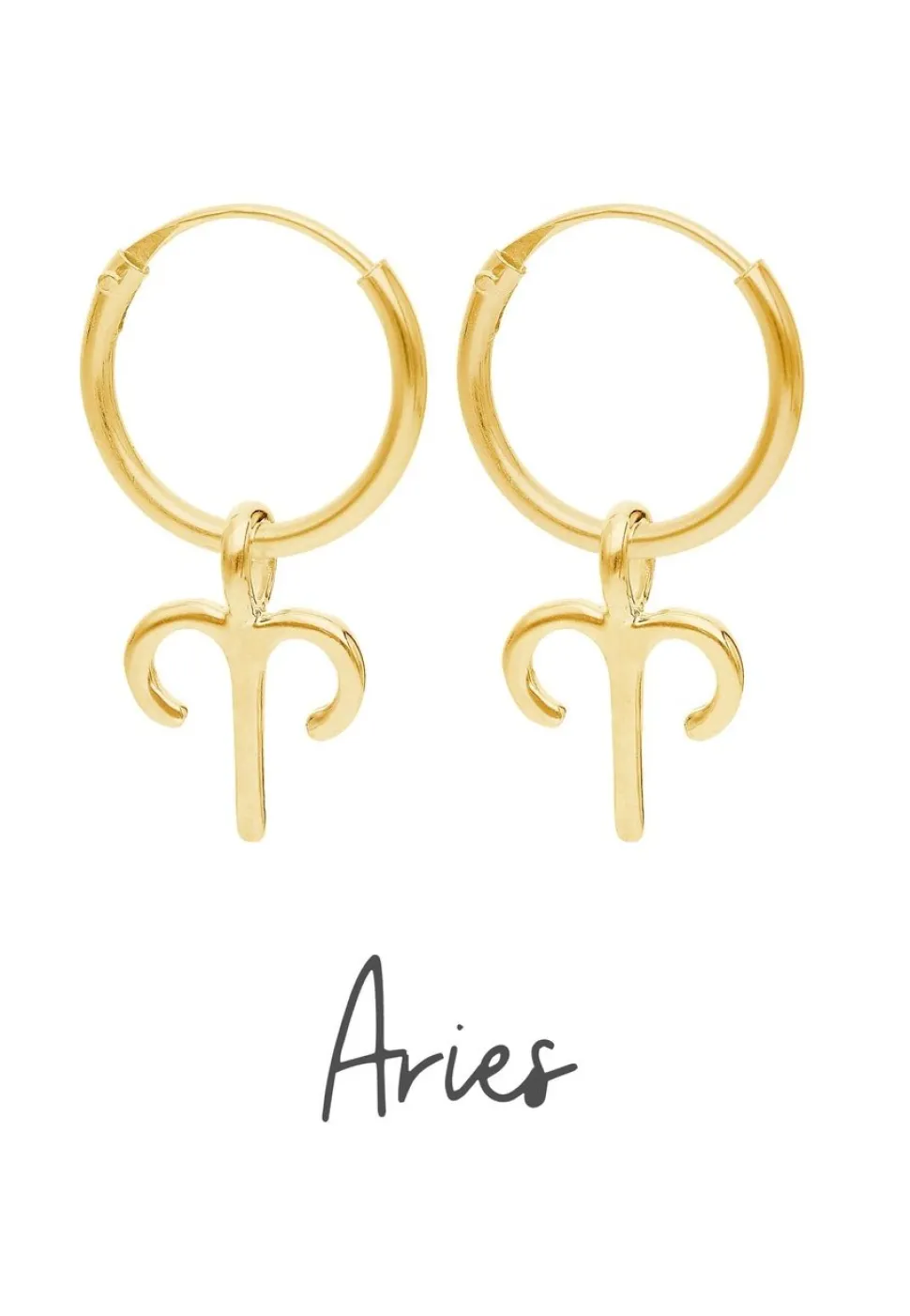 PENDIENTES ZODIACO (12MM) BAÑADOS EN ORO