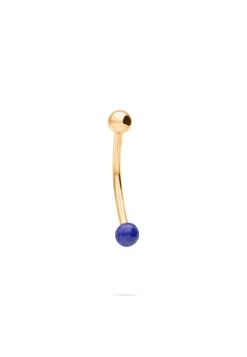 PIERCING BELEE LAPISLÁZULI BAÑADO EN ORO