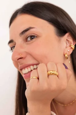 PIERCING KEMATE (8MM) BAÑADO EN ORO