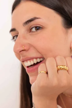 PIERCING KEMATE (8MM) BAÑADO EN ORO