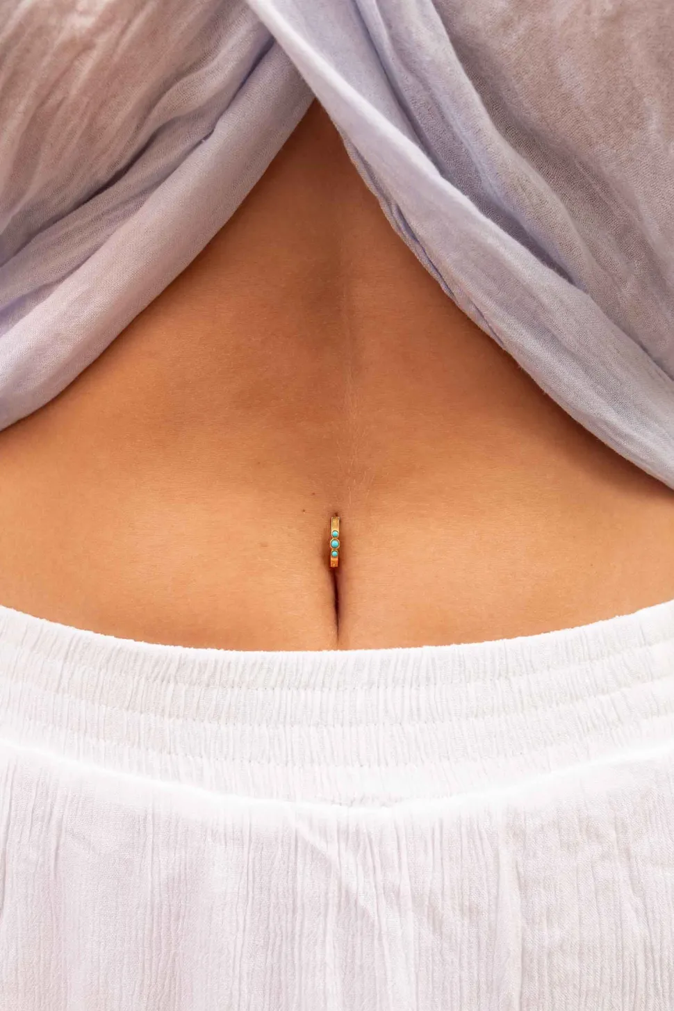 PIERCING TRIK BAÑADO EN ORO