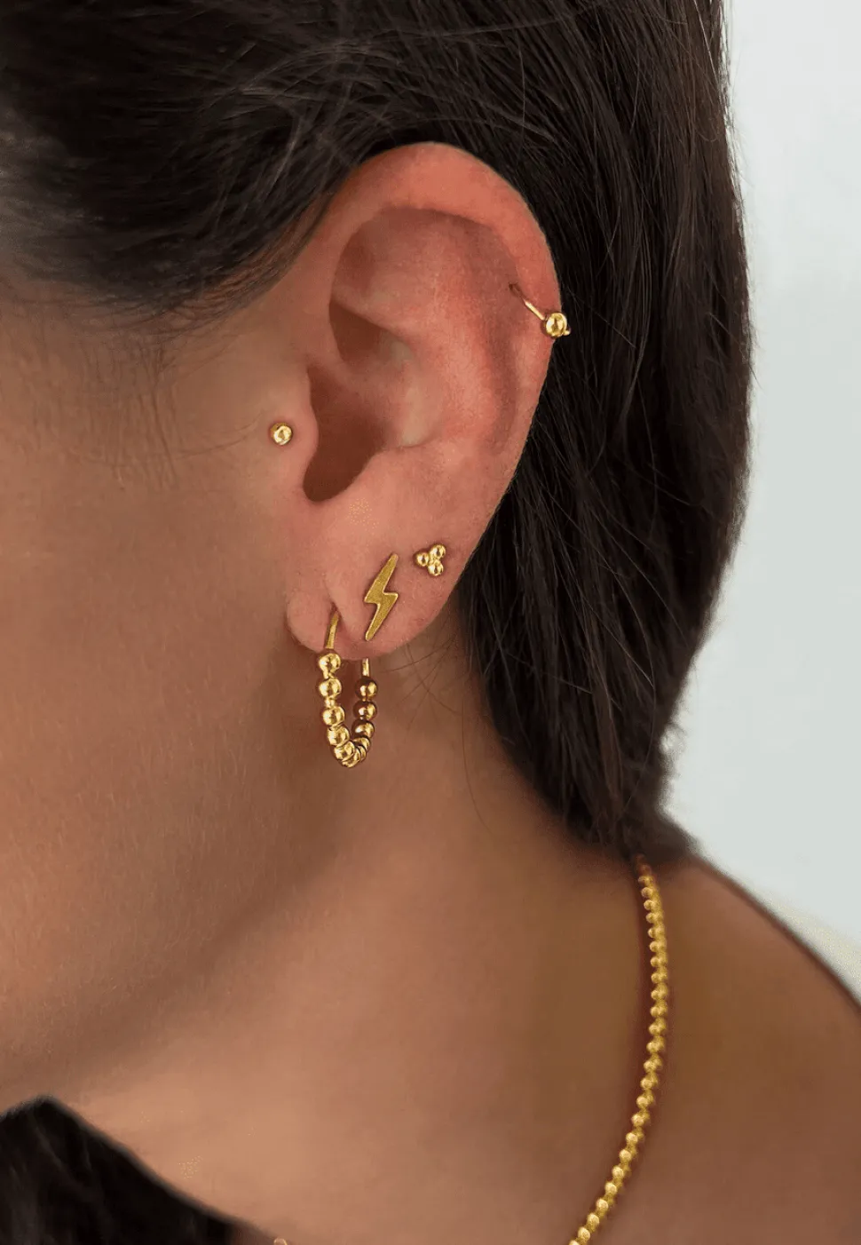 PIERCINGS AFTAN (8MM) BAÑADOS EN ORO