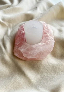 PORTAVELAS AHANKARA CUARZO ROSA