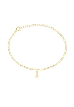 PULSERA ADAMYA LETRA BAÑADA EN ORO
