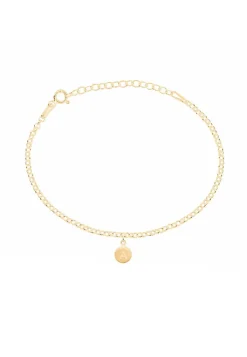 PULSERA ADAMYA LETRA CHAPA BAÑADA EN ORO