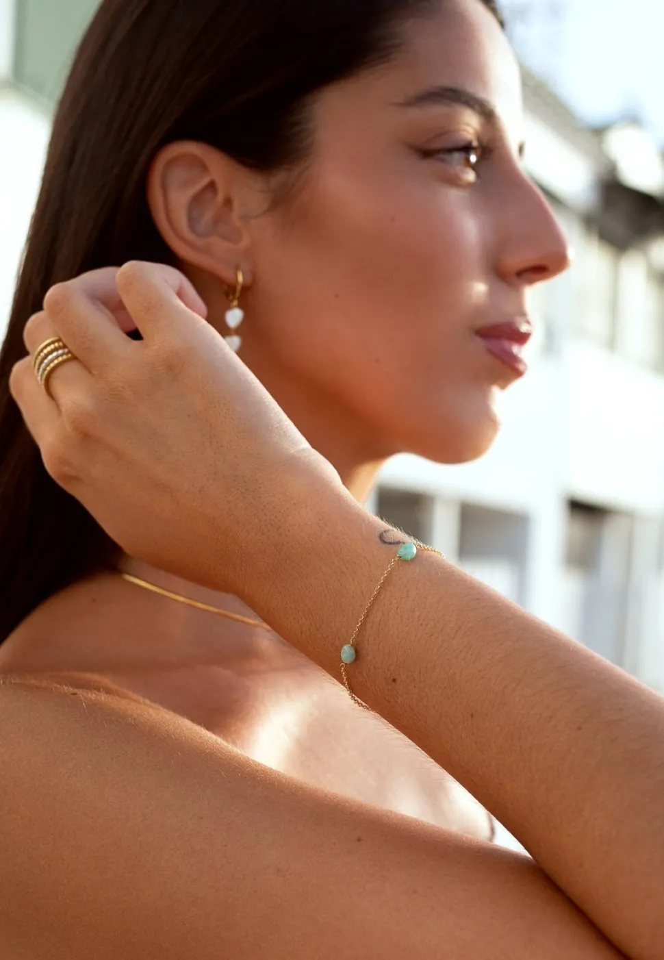 PULSERA AMISHI BAÑADA EN ORO