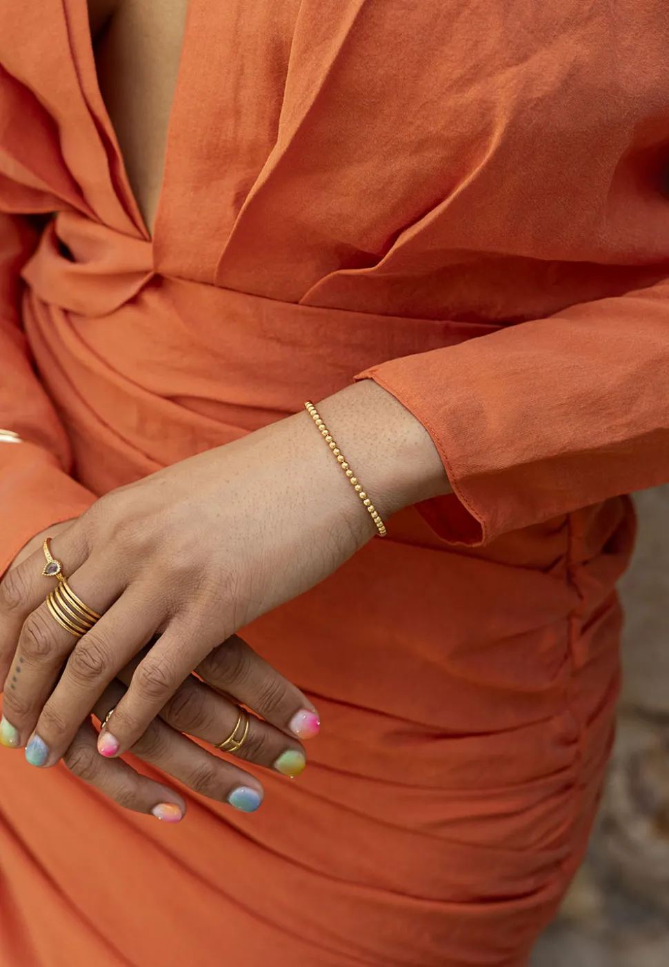 PULSERA KANAK BAÑADA EN ORO