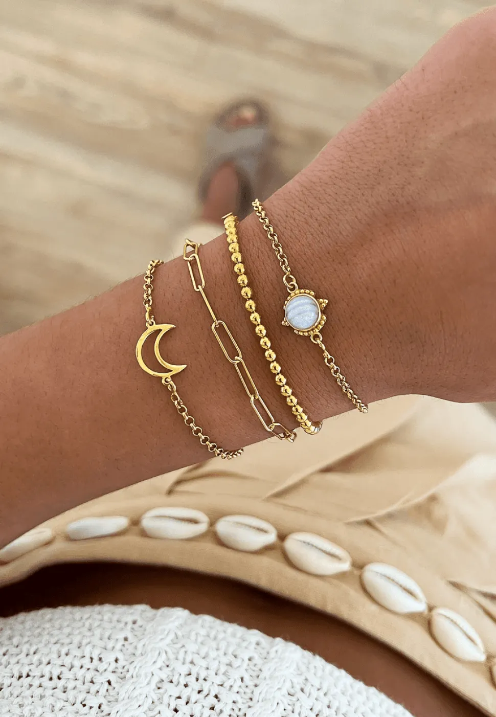 PULSERA PRASANNA BAÑADA EN ORO